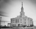 Payson Utah Temple in black and white Royalty Free Stock Photo