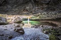 Waterfall Zarecki krov, view from the cave, Istria, Croatia