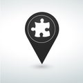 pazzle pin Map pin icon on a white background