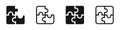 Pazzle vector icons. Jigsaw icon set. Vector pazzles collection Royalty Free Stock Photo