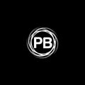 PB LOGO PB ICON PB VECTOR PB LETTER PB circle Unique abstract geometric logo design