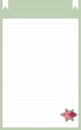 Notepad notebook page paper blank sticky notes pale green color empty document list write space memo horizontal vector Royalty Free Stock Photo