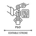 PbD linear icon Royalty Free Stock Photo