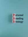 PBS, Personal branding strategy symbol.