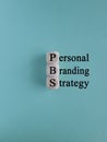 PBS, Personal branding strategy symbol.