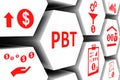 PBT concept cell background 3d Royalty Free Stock Photo