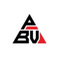 PBV triangle letter logo design with triangle shape. PBV triangle logo design monogram. PBV triangle vector logo template with red Royalty Free Stock Photo