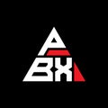 PBX triangle letter logo design with triangle shape. PBX triangle logo design monogram. PBX triangle vector logo template with red Royalty Free Stock Photo