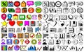 100 pc Web Icons Set Royalty Free Stock Photo