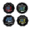 PC Computer on Black Friday Sale Background Royalty Free Stock Photo