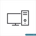 PC computer desktop icon vector template Royalty Free Stock Photo