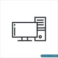PC computer desktop icon vector template Royalty Free Stock Photo