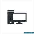 PC computer desktop icon vector template Royalty Free Stock Photo