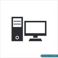 PC computer desktop icon vector template Royalty Free Stock Photo