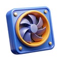 PC Fan 3D Icon Royalty Free Stock Photo