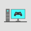 PC gaming illustration, home gaming, office gaming, gaming computers