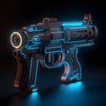 PC Gaming sci-fi setting design a laser gun generative AI