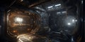 PC Gaming sci-fi setting design a spacecraft Hyper-realis one generative AI