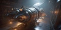 PC Gaming sci-fi setting design a spacecraft Hyper-realis three generative AI