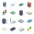 PC Hardware Isometric Vectors Pack