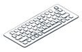 PC Keyboard with Buttons to Input Information