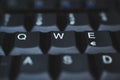 PC Keyboard - Used to enter data to computer. It is made of plastic and is mostly black. Royalty Free Stock Photo