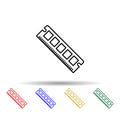 PC memory RAM multi color style icon. Simple thin line, outline vector of computer parts icons for ui and ux, website or mobile Royalty Free Stock Photo