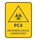 PC4 Microbiological Laboratory Symbol Royalty Free Stock Photo