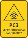 PC3 Microbiological Laboratory Symbol Royalty Free Stock Photo