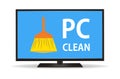 Pc monitor with clean brush