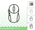 Pc Mouse simple black line vector icon Royalty Free Stock Photo