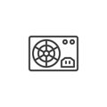 PC power unit line icon Royalty Free Stock Photo