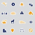 Pc security stickers eps10 Royalty Free Stock Photo