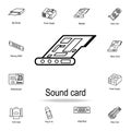 PC sound card icon. Detailed set of computer part icons. Premium graphic design. One of the collection icons for websites, web Royalty Free Stock Photo