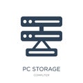 pc storage icon in trendy design style. pc storage icon isolated on white background. pc storage vector icon simple and modern Royalty Free Stock Photo