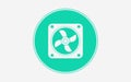 Cpu fan vector icon sign symbol Royalty Free Stock Photo