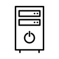 Pc thin line vector icon Royalty Free Stock Photo