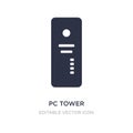 pc tower icon on white background. Simple element illustration from Computer concept Royalty Free Stock Photo