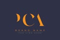 PCA abstract letter logo design Royalty Free Stock Photo