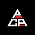 PCA triangle letter logo design with triangle shape. PCA triangle logo design monogram. PCA triangle vector logo template with red Royalty Free Stock Photo