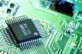 PCB board and electronic components Royalty Free Stock Photo