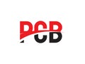 PCB Letter Initial Logo Design Vector Illustration Royalty Free Stock Photo