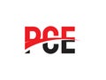 PCE Letter Initial Logo Design Vector Illustration Royalty Free Stock Photo