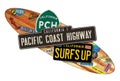 PCH California Surfboard Sign Royalty Free Stock Photo