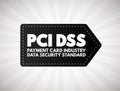 PCI DSS - Payment Card Industry Data Security Standard acronym, IT Security concept background Royalty Free Stock Photo