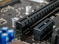 PCI Express bus interface connector, x16, x8, x4, x1, on the computer motherboard, high-speed connection of peripheral