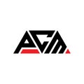 PCM triangle letter logo design with triangle shape. PCM triangle logo design monogram. PCM triangle vector logo template with red Royalty Free Stock Photo