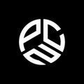 PCN letter logo design on black background. PCN creative initials letter logo concept. PCN letter design