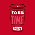 pCoffee Lettering typography "Take time to smile the breeze