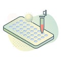 PCR Testing - Lab Apparatus - Illustration